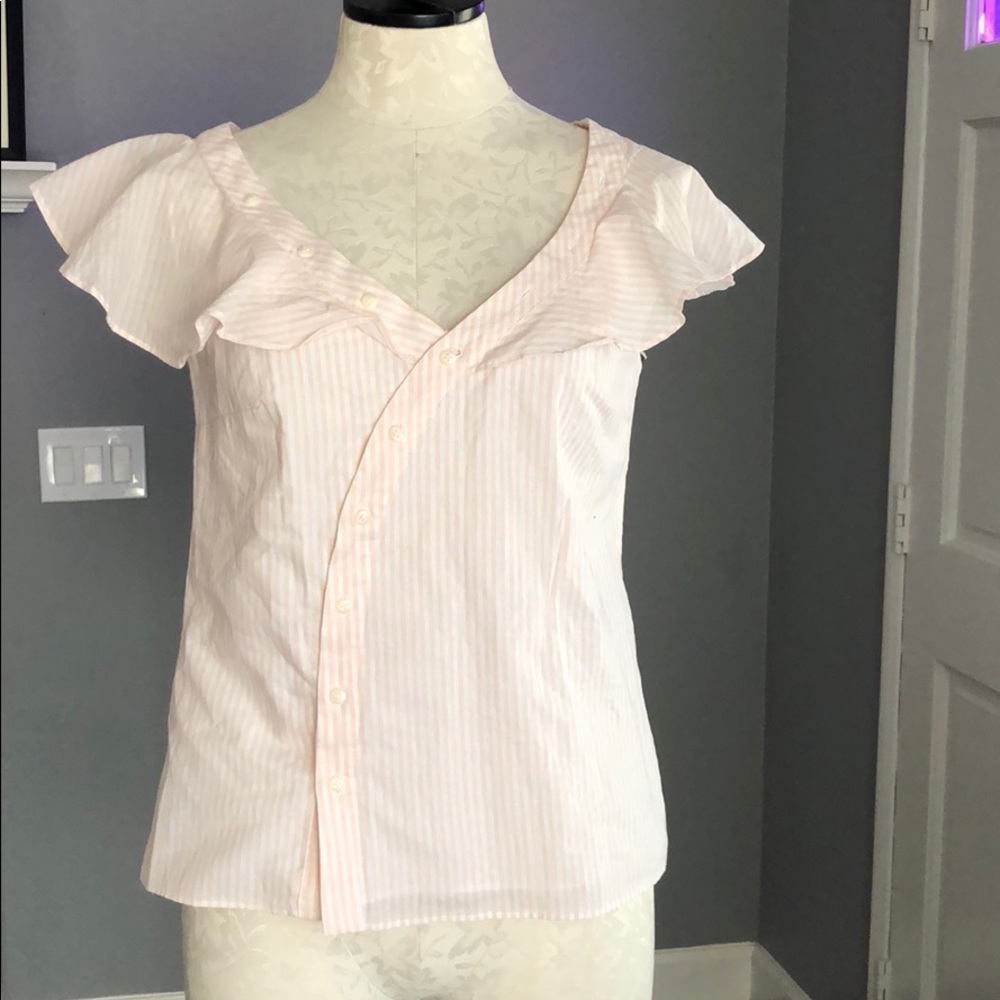 1. State Button Ruffle Blouse - Picture 2 of 8